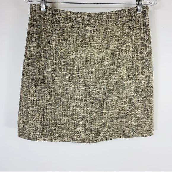 LOFT Cream Black Textured Pencil Skirt Sz 6 - Picture 1 of 5